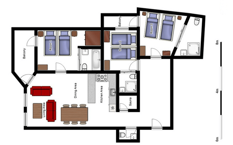 Chalet Carmen Tignes Floor Plan 2